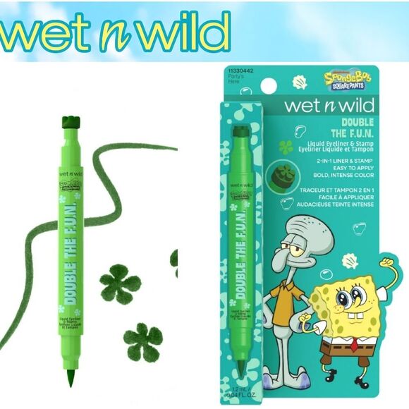 Wet-n-Wild X Spongebob Double The FUN Liquid Eyeliner & Stamp - Picture 1 of 10